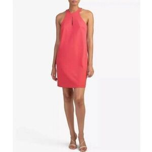 Trina Turk‎ Honor Mini Dress Women Small Coral Punch Resort Vacation Cruise